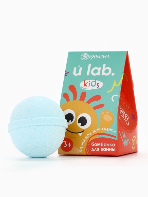 Детский бурлящий шар «Монстрики», аромат ванильное мороженое 40 г, URAL LAB Детский бурлящий шар «Монстрики», аромат ванильное мороженое 40 г, URAL LAB