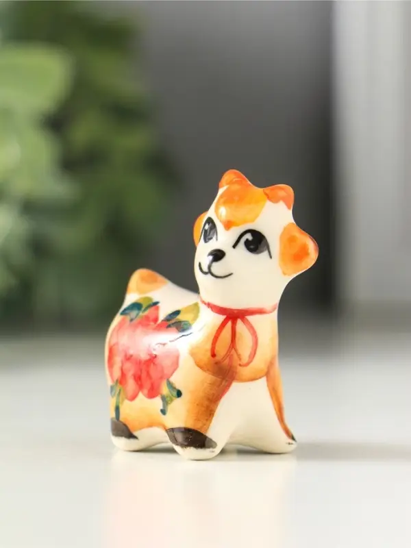 Фигурка фарфор &laquo;Козлик Иванушка&raquo;, 4.8 см, гжель, цветная, МИКС