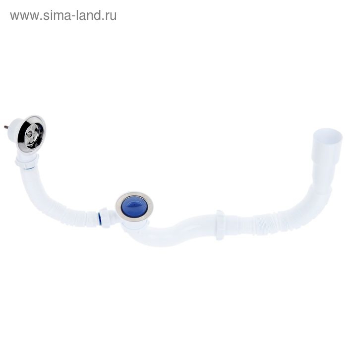 Сифон для ванны Aquant, 1 1/2 Сифон для ванны Aquant, 1 1/2" х 40 мм, с выпуском и переливом, с гибкой трубой 40х40/50 мм