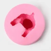 Молд «Мишутка», силикон, 5,8×5,8× 5,5 см, цвет розовый