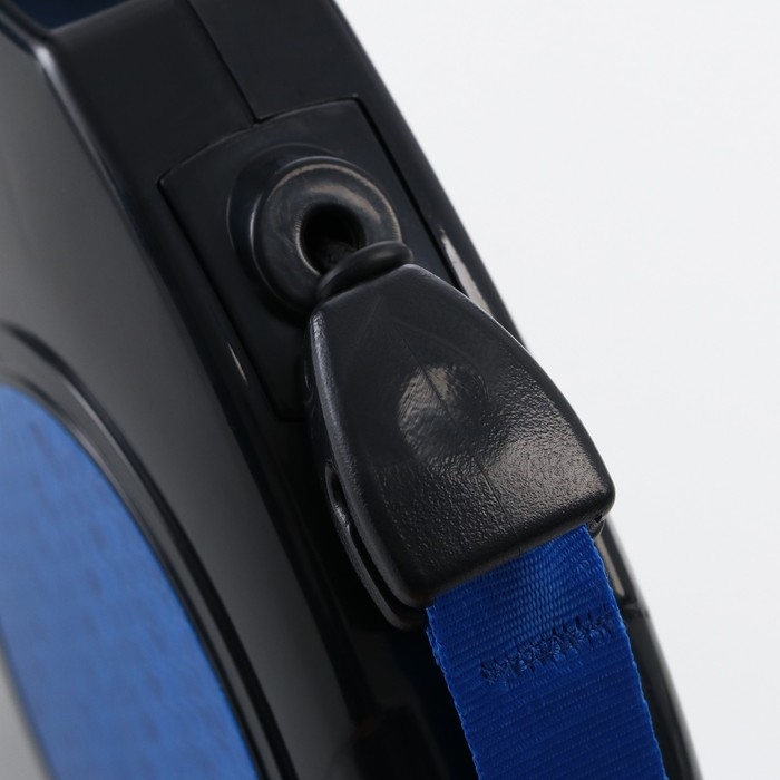 Рулетка Рулетка "Пижон" светоотражающая, 8 м, до 50 кг, трос, прорезиненная ручка, голубая