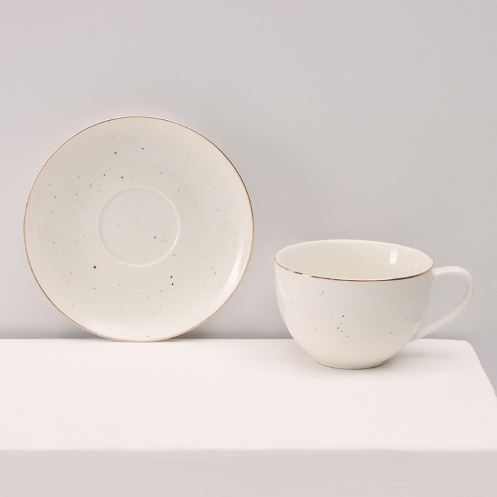 Сервиз фарфоровый чайный Доляна «Млечный путь», 15 предметов: 6 чашек 220 мл, 6 блюдец d=13,5 см, молочник 300 мл, сахарница 350 мл, чайник 1000 мл, цвет белый Сервиз фарфоровый чайный Доляна «Млечный путь», 15 предметов: 6 чашек 220 мл, 6 блюдец d=13,5 см, молочник 300 мл, сахарница 350 мл, чайник 1000 мл, цвет белый