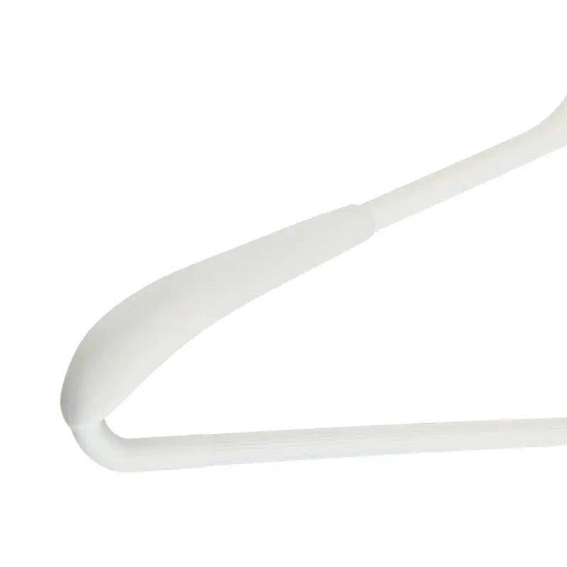 Вешалка для одежды тм VETTA, 43х21,5х3 см, пластик с покрытием софт тач, широкие плечи, цвет белый