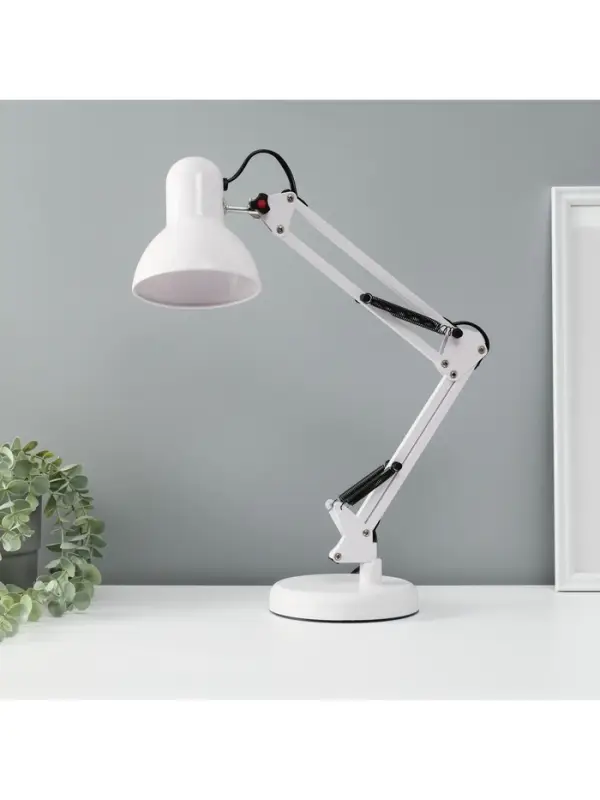 Лампа настольная RISALUX &laquo;Деко&raquo;, E27, 40 Вт, белая
