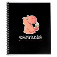 Тетради Calligrata. Capy, 3 штуки, 80 листов, в клетку, на гребне, обложка из мелованного картона