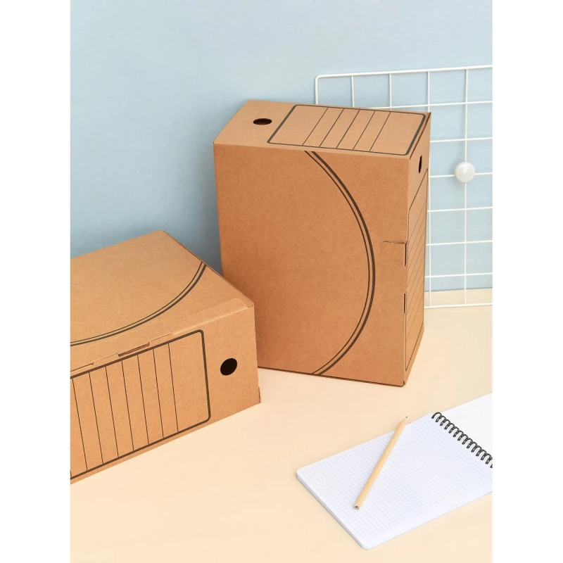 Короб архивный с замком  150мм, 5 шт.уп микрогофрокартон