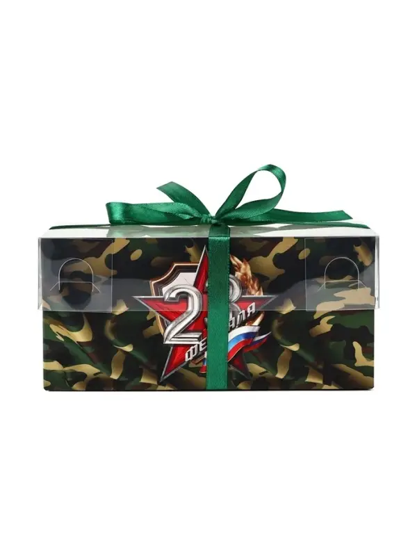 Коробка для капкейка &laquo;23 февраля&raquo;, 16&times;8&times;7.5 см