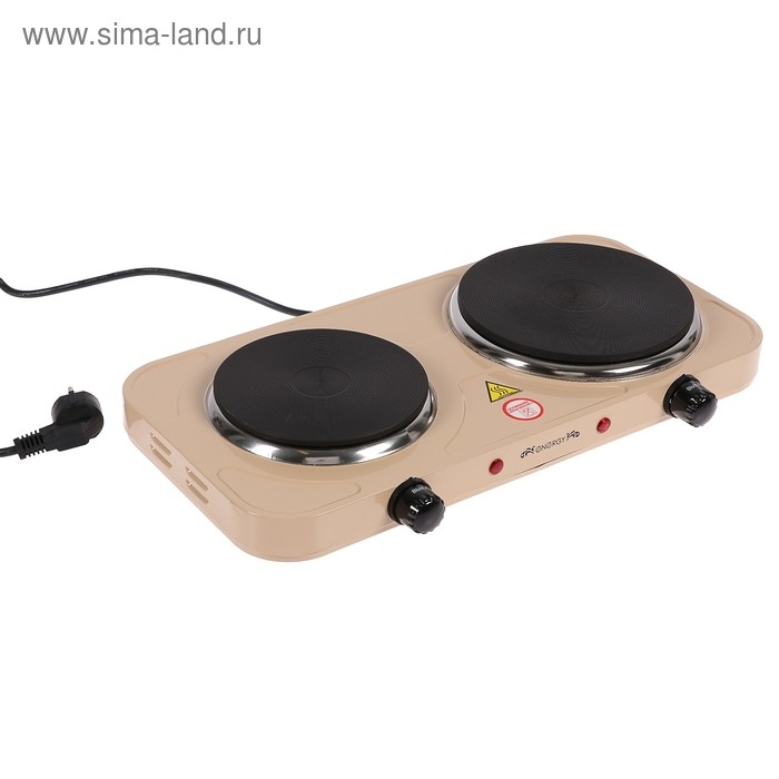 Плитка электрическая ENERGY EN-903E, 2500 Вт, 2 конфорки, бежевая Плитка электрическая ENERGY EN-903E, 2500 Вт, 2 конфорки, бежевая