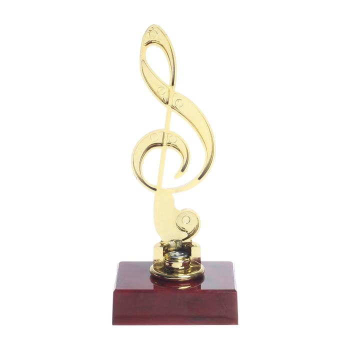Кубок «Скрипичный ключ», наградная фигура, подставка пластик красная, 15 х 6 х 6 см. Кубок «Скрипичный ключ», наградная фигура, подставка пластик красная, 15 х 6 х 6 см.