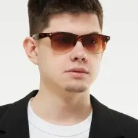 Очки солнцезащитные женские &laquo;OneSun. Леопардовый принт&raquo;, uv 400, дужка 14.5 см, ширина 14 см, 4.5&times;6 см, флекс-дужки