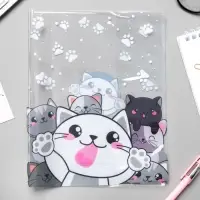 Обложка для тетрадей и школьного дневника &laquo;Коты&raquo;,34,7 х 21,1 см