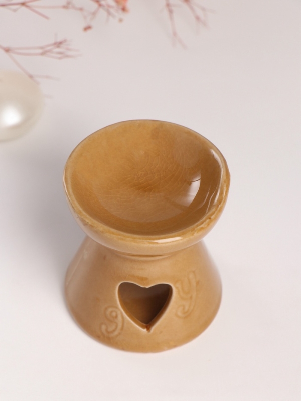 Аромалампа керамика "Я люблю тебя" жжёный сахар 7х7х7,8 см