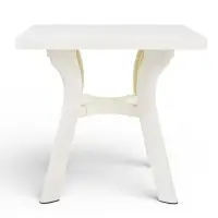 Стол садовый &laquo;Атлант&raquo;, 80&times;80&times;76.5 см, квадратный, пластиковый, белый