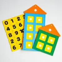 Дидактический коврик "Числовые домики" Дидактический коврик "Числовые домики"