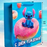 Пакет подарочный детский &laquo;Стич&raquo;, XL 40&times;49&times;19 см