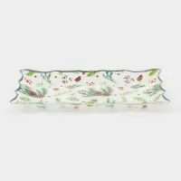 Блюдо прямоугольное "Еловые ветки" 25х15 см Блюдо прямоугольное "Еловые ветки" 25х15 см