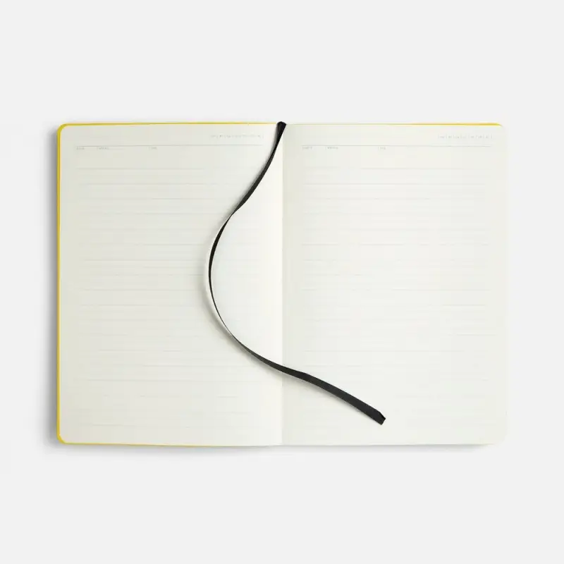 Ежедневник Doppio, недатированный, черный с желтым Ежедневник Doppio, недатированный, черный с желтым
