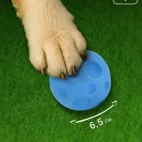 Игрушка пищащая "Мячик" для собак, 6,5 см, голубая