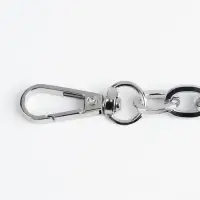 Цепочка для сумки, с карабинами, 14&times;10 мм, 60 см, цвет серебряный