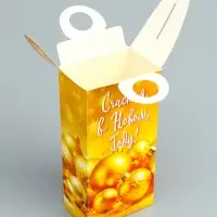 Подарочная новогодняя коробка «Золотой» , сюрприз 11×6×21 см