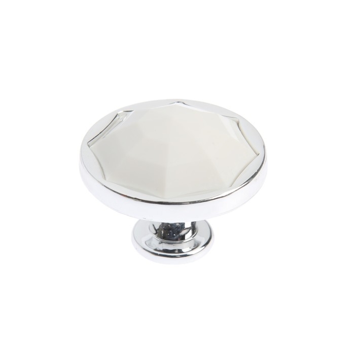 Ручка-кнопка CAPPIO РК046, d=38 мм, пластик, цвет хром, 8 шт. Ручка-кнопка CAPPIO РК046, d=38 мм, пластик, цвет хром, 8 шт.