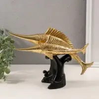 Фигурка полистоун &laquo;Меч-рыбы золотые с узорами&raquo;, 32&times;8.5&times;20 см