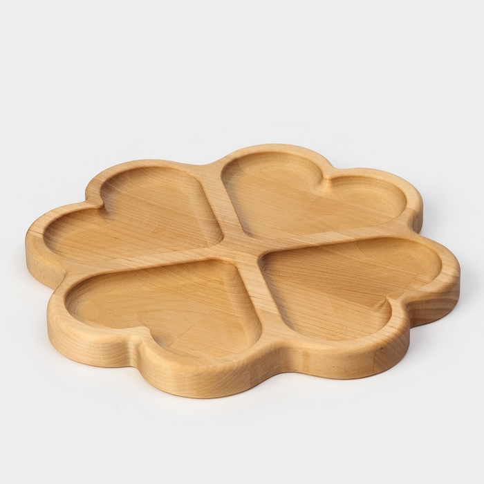 Менажница деревянная авторская Adelica «Сердце», 22×22×1,8 см, пропитана минеральным маслом, берёза Менажница деревянная авторская Adelica «Сердце», 22×22×1,8 см, пропитана минеральным маслом, берёза