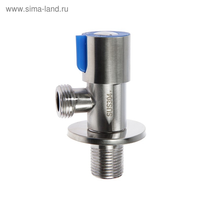 Кран шаровой Accoona A473C-4, 1/2 Кран шаровой Accoona A473C-4, 1/2"х1/2" наружная резьба, для быт. приборов, угловой, синий