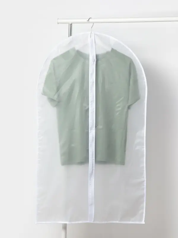 Чехол для одежды Доляна, плотный, 60&times;100 см, цвет белый, прозрачный