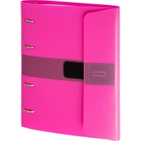 Бизнес-тетрадь со смен.блоком 120л,кл,А5, Розовый,пропилен. обл. налипучке