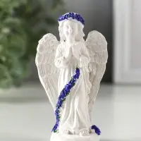 Сувенир полистоун "Девочка-ангел платье с лавандой - молитва" бело-фиолетовый 5,5х3,5х9,3 см 10902 Сувенир полистоун "Девочка-ангел платье с лавандой - молитва" бело-фиолетовый 5,5х3,5х9,3 см 10902