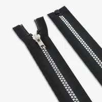 Молния &laquo;Трактор&raquo;, №5, разъёмная, декоративное звено &laquo;Квадрат&raquo;, замок автомат, 80 см, чёрная