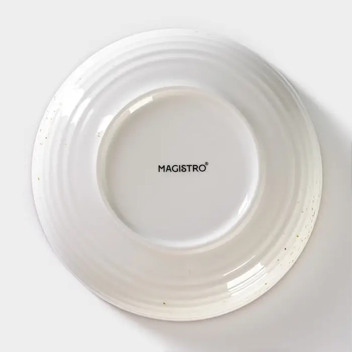 Тарелка глубокая Magistro &laquo;Церера&raquo;, 700 мл, d=18.5 см, фарфор, белая