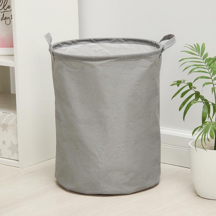 Корзина бельевая текстильная «Большая стирка», 35×45 см, цвет серый Корзина бельевая текстильная «Большая стирка», 35×45 см, цвет серый