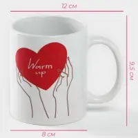 Кружка - хамелеон Доляна Warm up, 350 мл, керамика, белая