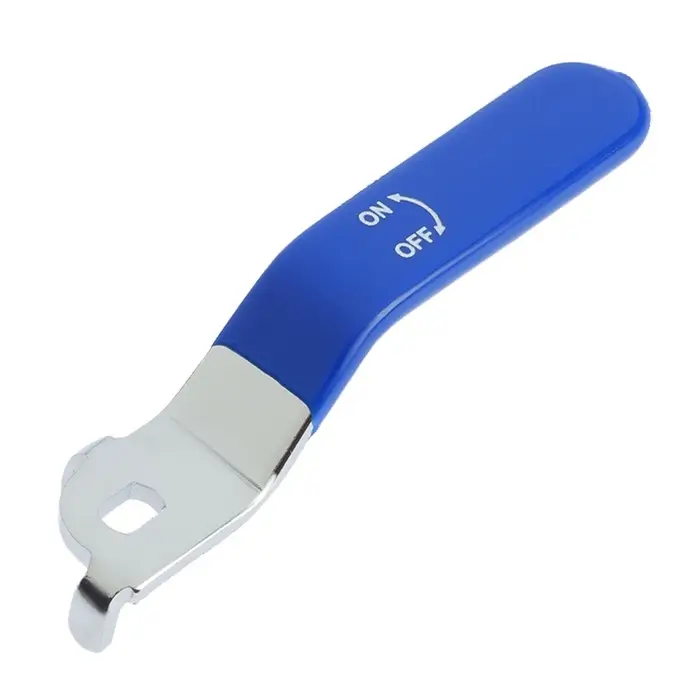 Ручка-рычаг для шарового крана ZEIN, усиленная, 1/2&laquo;-3/4&raquo;, прорезиненная, синяя