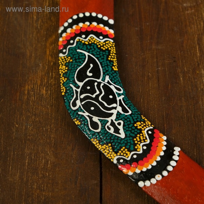 Сувенир бумеранг  Сувенир бумеранг "Цветной узор"  40х6х0,7 см