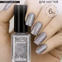 Лак для ногтей с эффектом голографии 3D частиц Jeanmishel, CRYSTAL, тон 701, 6 мл