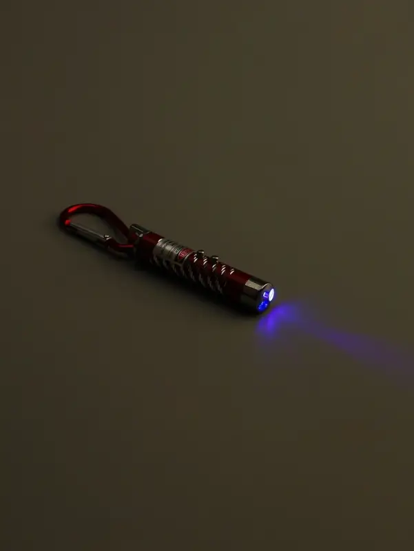 Фонарик - лазер брелок для ключей на карабине &laquo;Камушек&raquo;, МИКС