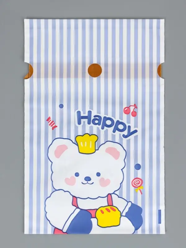 Пакет полиэтиленовый подарочный с лентой, Пакет полиэтиленовый подарочный с лентой, "Счастье", 13 х 23 см