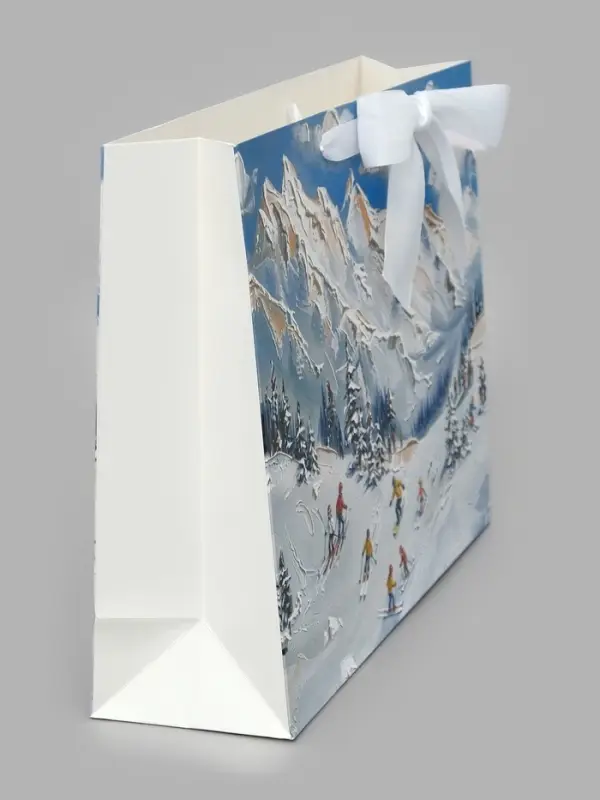 Подарочный пакет &laquo;Зима&raquo;, с лентой 40 &times; 31 &times; 11,5 см