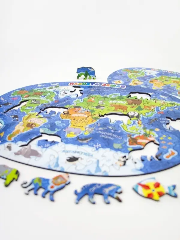 Пазл деревянный "Планета Земля" PZL-81