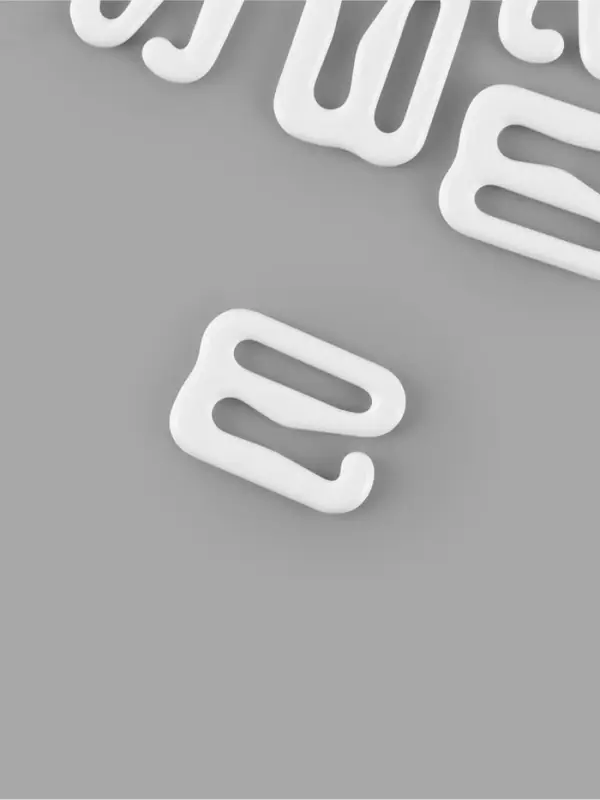 Крючок для бретелей, металлический, 10 мм, 20 шт., белый Крючок для бретелей, металлический, 10 мм, 20 шт., белый