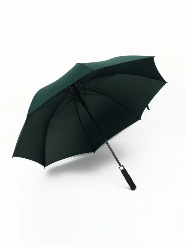 Зонт - трость полуавтоматический &laquo;Однотон&raquo;, эпонж, 8 спиц, R=60/70 см, d=120 см, зелёный