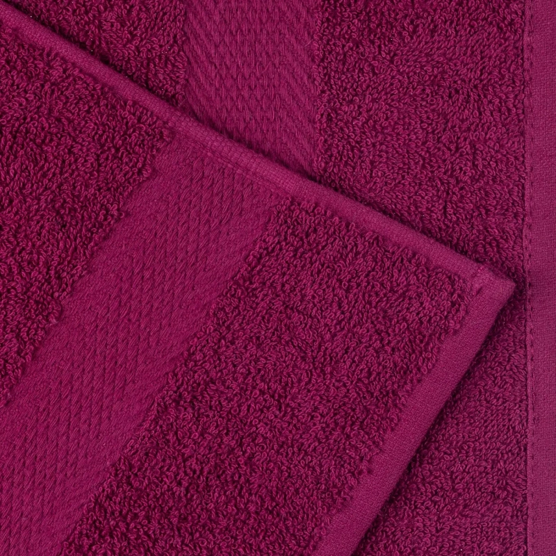 Набор полотенец махровых бордюр 440 г/м2, 50х90 винный, 10шт