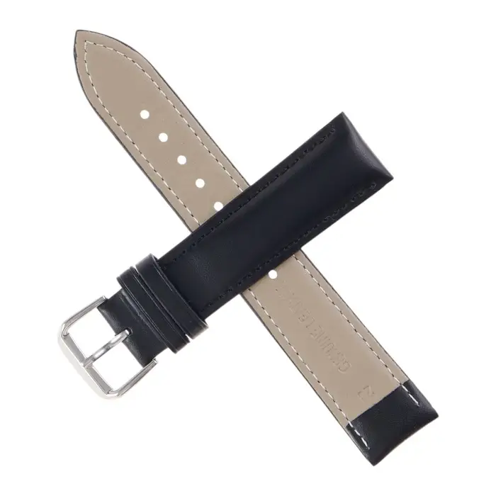 Ремешок для часов &laquo;Соломон&raquo;, 20 мм, натуральная кожа, длина 20 см, чёрный