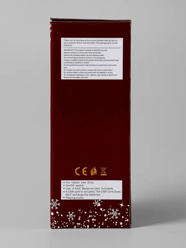 Фигура светодиодная фонарь  Фигура светодиодная фонарь "Снеговик", 21х8,5х8,5 см, AAAx3, Т/БЕЛЫЙ