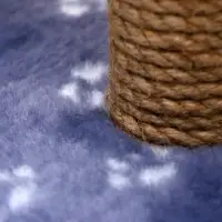 Когтеточка для котят двойная, 30&times;20&times;34 см, джут, серая с лапками