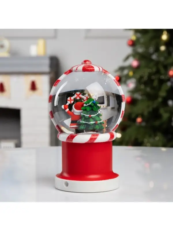 Светодиодная фигура &laquo;Новогодняя карамель&raquo;, 19.8&times;11.1&times;11.8 см, музыка, от батареек ААх3, USB, свечение тёплое белое