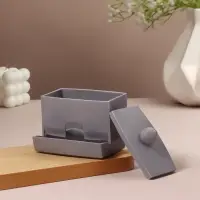 Органайзер для ватных палочек, с крышкой, 9&times;6.5&times;7.5 см, МИКС